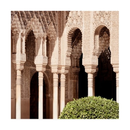 Philippe Hugonnard 'Made In Spain 3 Arabic Arches In Alhambra' Canvas Art,35x35